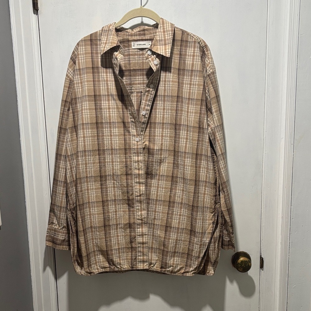 EVERLANE button down plaid shirt